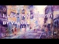 水彩画・奥行きを出す・風景画の描き方[説明付]Watercolor Landscape - Depth by Value - Auto translated caption 村田收