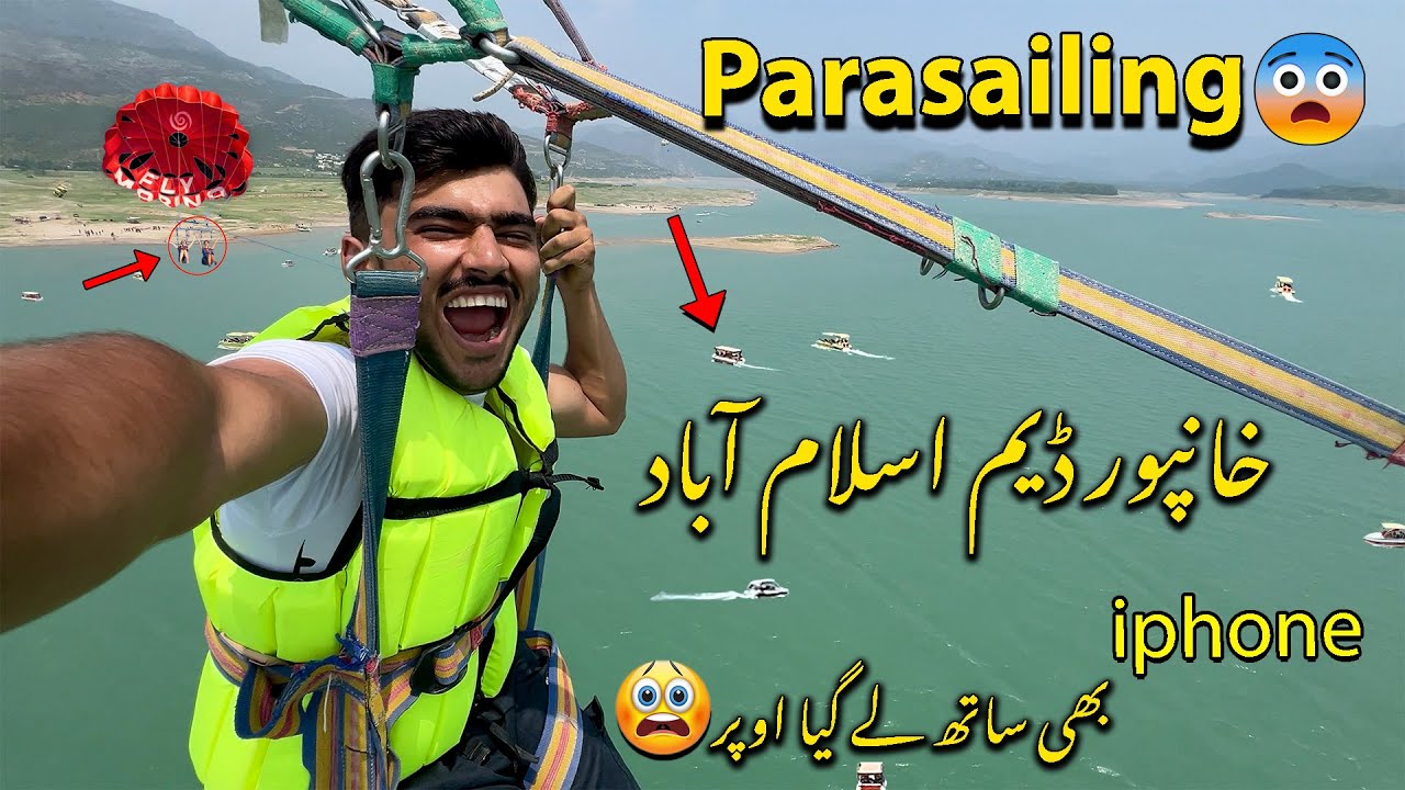 PARASAILING at KHANPUR DAM near Islamabad 😍 How to do Prasailing? Khanpur Dam latest Vlog 2024
