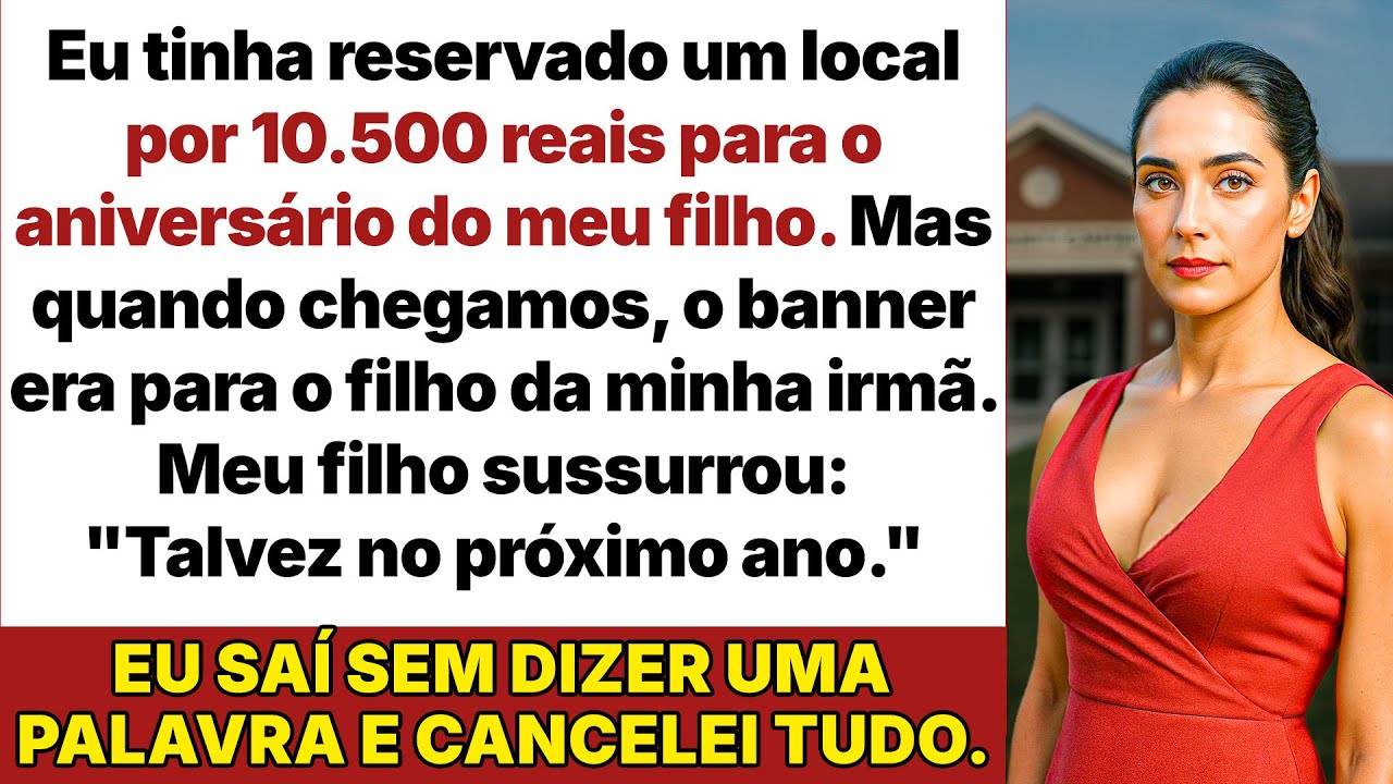 Reservei um espaço de 10.500 R$ para o aniversário do meu filho, mas minha irmã usou para o dela!