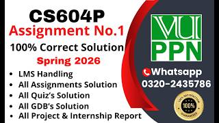 CS604P Assignment 1 100% Correct Solution Spring 2026 CS604P Assignment 1  Solution 2026 #cs604p
