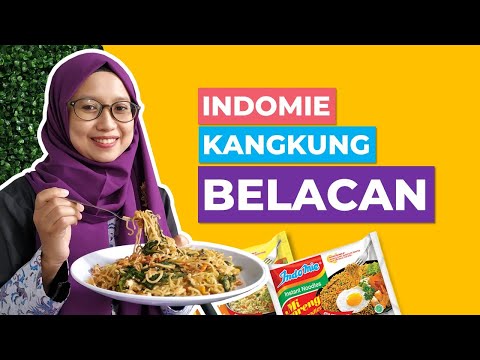 Indomie Kangkung Belacan Telur