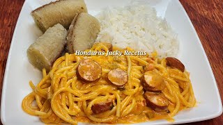 Almuerzo Fácil/Espaguetis con HotDog - YouTube
