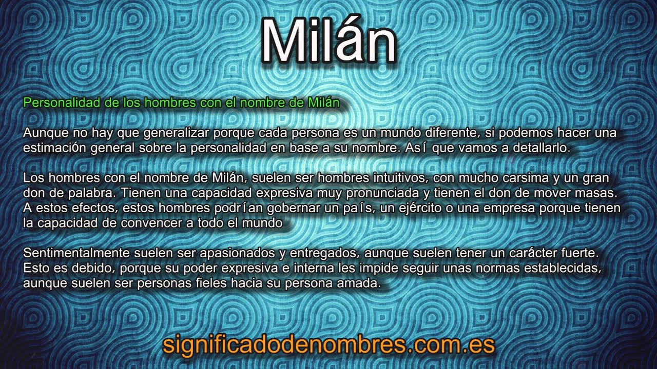 ¿Qué quiere decir Milán