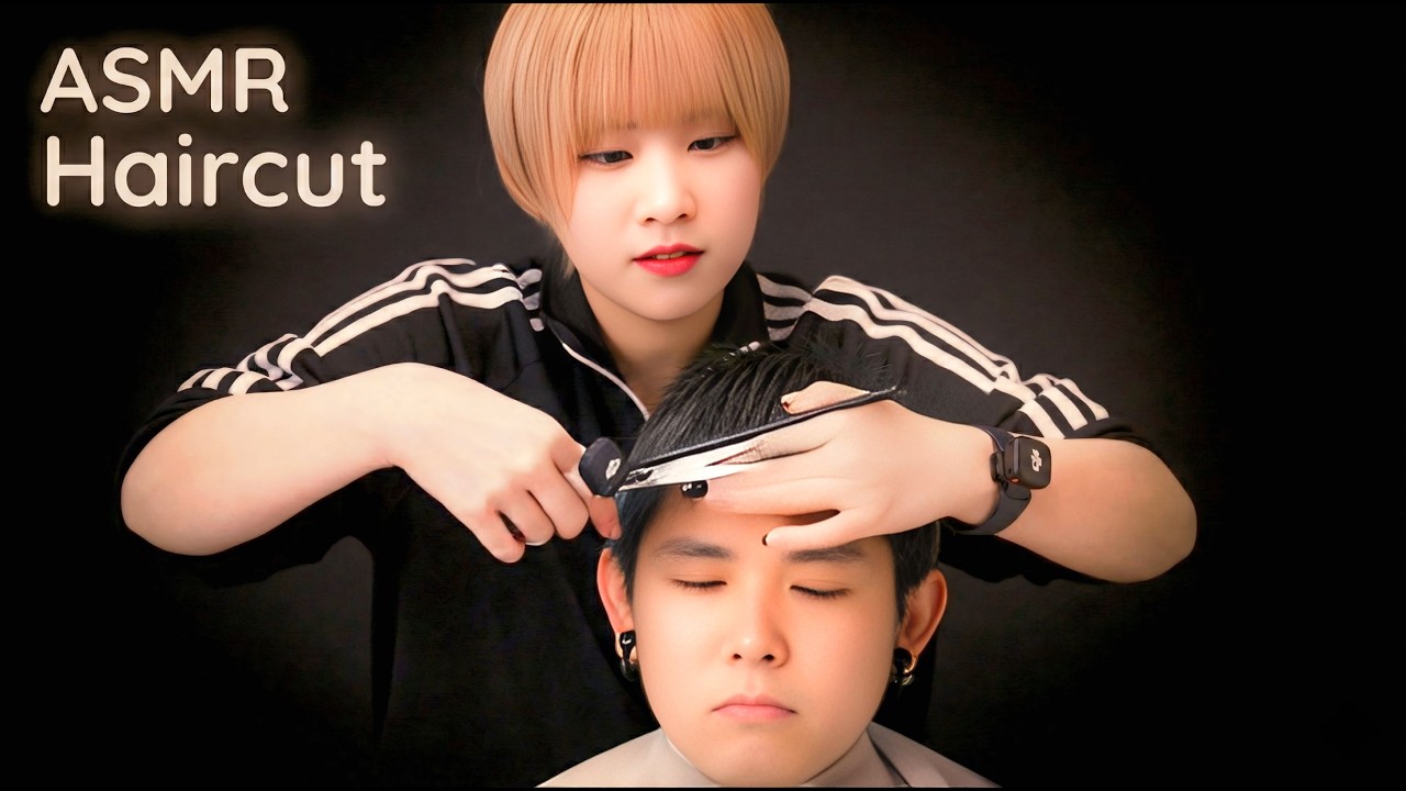 [ASMR] Первая стрижка новичка ✂️ Напряжение и звуки ножниц