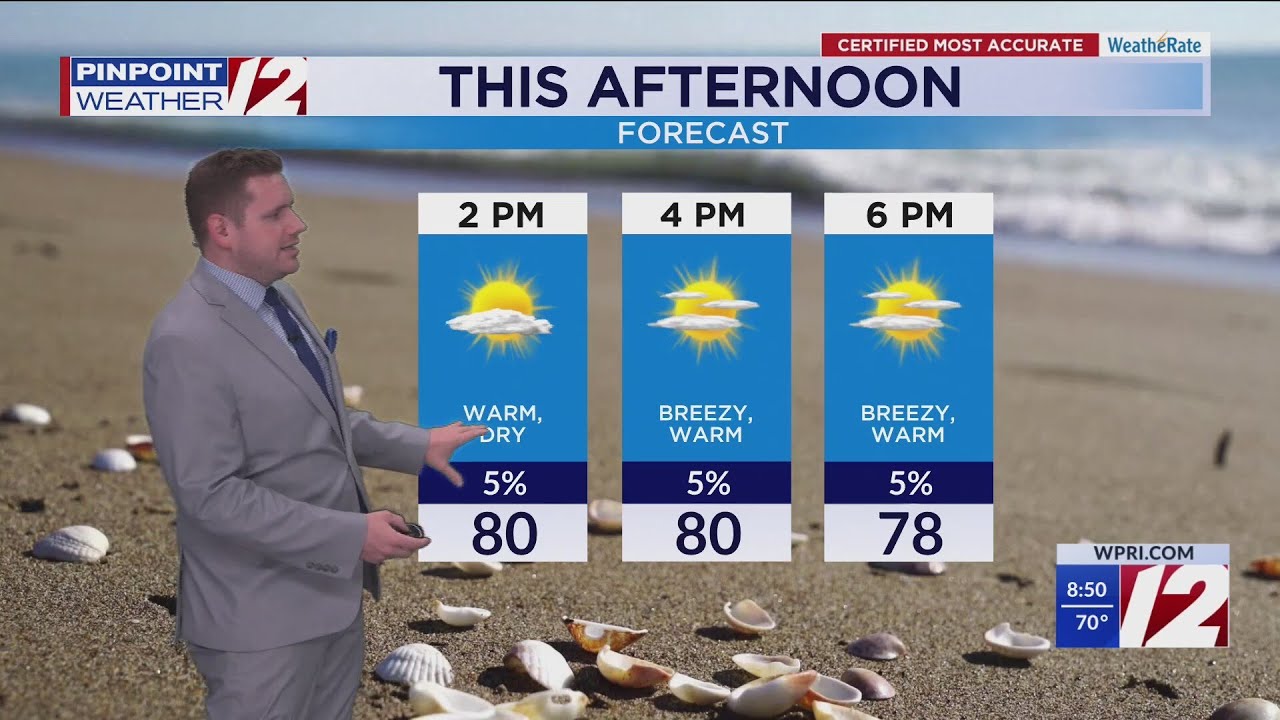 WPRI 12 Weather Forecast 7/13/25: Clouds to Sun Today; Heat, Humidity ...