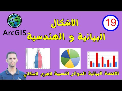 19 رسم الاشكال البيانية Graphs الدوائر النسبية والاعمدة وغيرها باسهل طريقة في Arc Map Arc Gis 