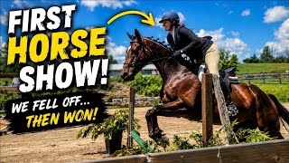 Even Horse Trainers Fall Off... Here's What Happened. Classy Whisper's first show
