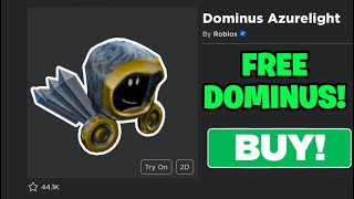 HOW TO GET THE FREE NEW ROBLOX DOMINUS AZURELIGHT ??