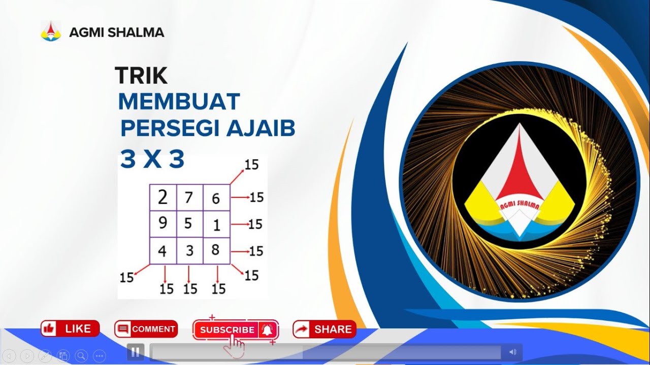 TRIK MEMBUAT PERSEGI AJAIB 3 X 3