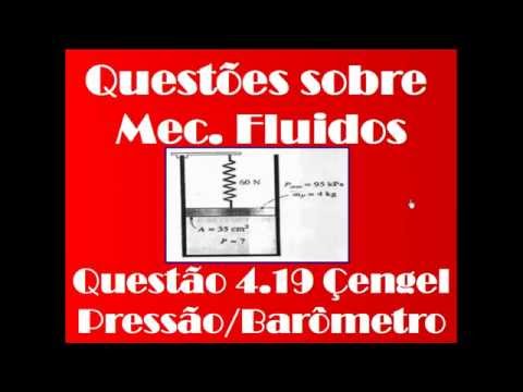 Questão-Mecânica dos fluidos 3.19 Çengel - Pressão-Estatica dos fluidos