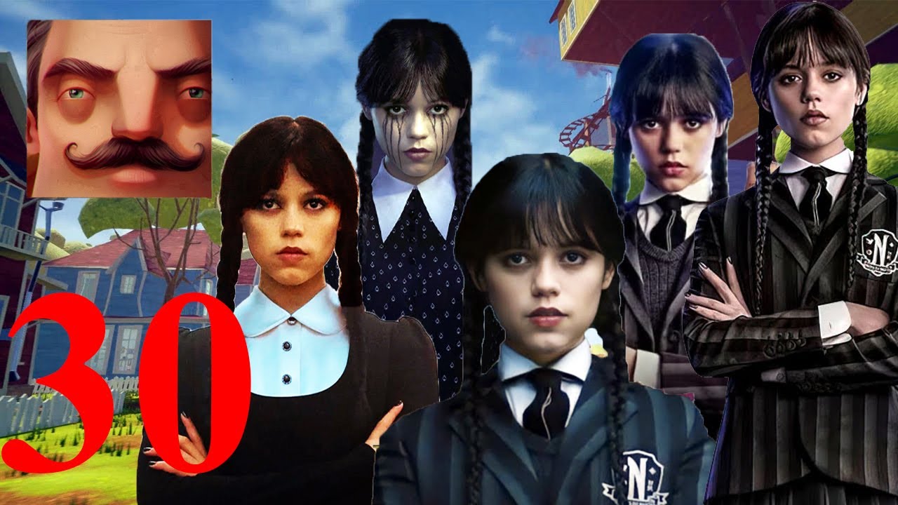 I Made 30 Wednesday Addams in Hello Neighbor Act 2 Trampoline