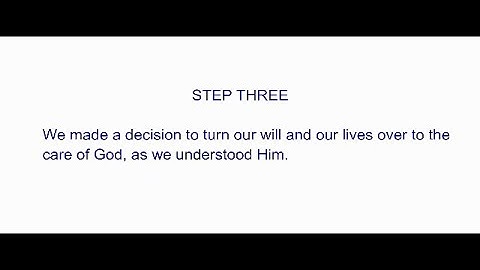 Step 3 - Narcotics Anonymous Original Basic Text - Grey Book