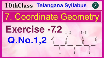 TS, 10th Class, Coordinate Geometry, Exercise 7.2, Q.No. 1,2@mathsworldmakessmartintelugu