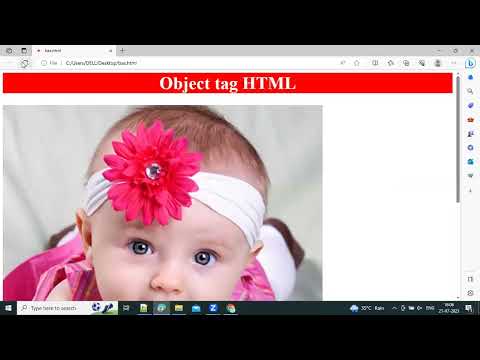 How to use object tag in html