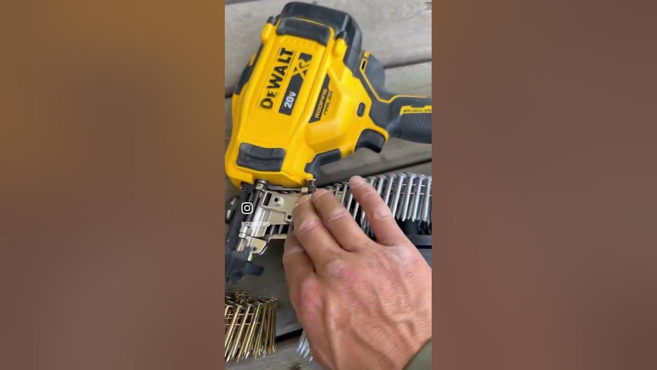 Nail length for vinyl siding using the Dewalt cordless roofing nailer