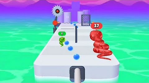 Snake Run Race 3D - All levels Mobile Gameplay Walkthrough Android iOS (levels 7-10)