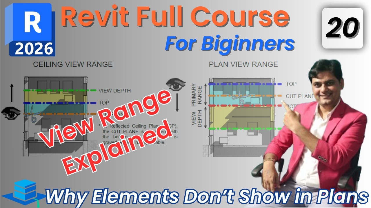 #20 Revit 2026 Tutorial for Beginners | View Range Explained | Floor vs ...