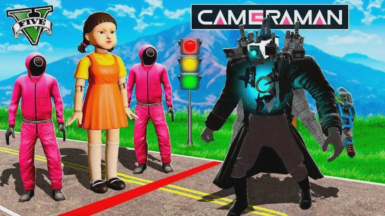 Ich hab als Kameramann im Squid Game in GTA 5 überlebt! (Skibidi Toilet Mod)
