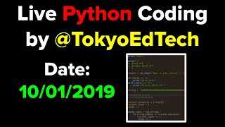 Live Coding / Q&A (10/01/2019)