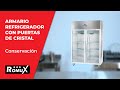 Vídeo: Armario Expositor Refrigerado 2 Puertas de Cristal 134 cm Ventilado Romux