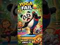 The Heaviest Yoga Class EVER! 🐘🐼#FunnyAnimals #Animation #3DCartoon #YogaFail #Panda #CartoonShorts
