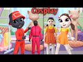 SQUID GAME GUARD AND DOLL COSPLAY IN TALKING ANGELA 2