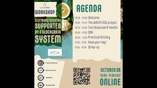 Electronic Registry supported by a Blockchain system - WASTELESS Tool Demonstration workshop