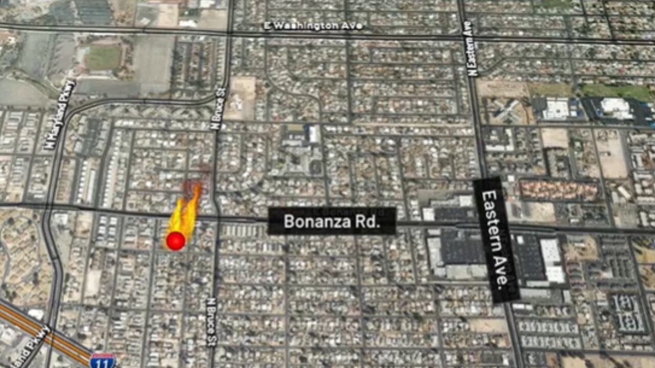 10 people displaced after home fire near downtown Las Vegas - YouTube