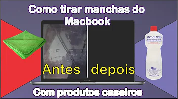 Como tirar manchas da tela do MacBook?