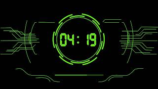 Sci-Fi Digital Timer 10 Minutes | Cyber Screen Animation