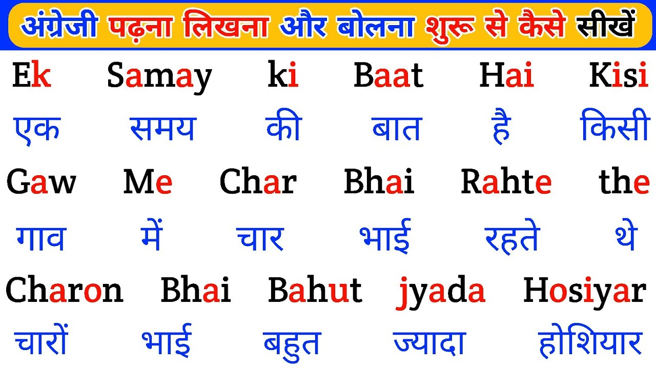 English Padhna-Likhna Kaise Sikhe | इंग्लिश पढ़ना लिखना सीखें | English Kaise Sikhe | Learn English 
