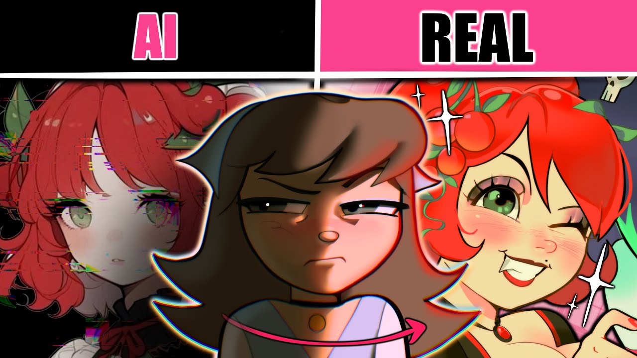 DOING AI TRENDS WITH REAL ART? (And stealing some ai ocs, skillshare, speedpaint, oc, LORE)