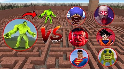 HULK VS SCP-096 VS SUPERMAN VS RED HULK IN GARRY’S MOD