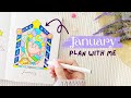 ⭐️ January Plan with Me - Kirby theme | Bullet Journal