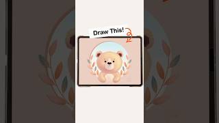How to draw cute bear in Procreate with symmetry tool #digitalart #procreate #drawing