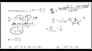 Calculus 1 Ex # 2.4 Q # 21-24 The Product and Quotient Rules: Derivative at a Point