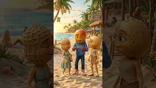 Mango Flirting at the Beach Gone Wrong 😂 #3danimation #avocado #comedy #animation #funny #memes