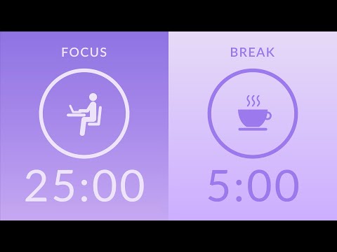 25 5 Pomodoro Timer With Pink Noise 2 Hour Study With Me For Deep Focus ADHD 