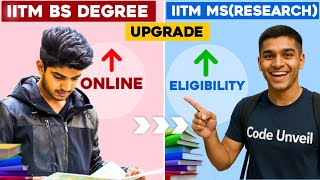 🚀 IIT Madras BS Data Science to MS (by Research) Pathway Explained | Eligibility, Process,