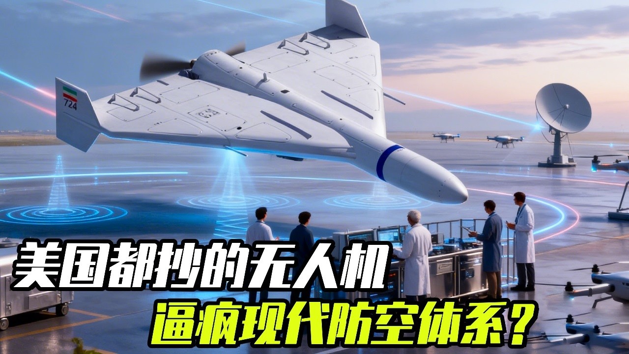 这架连美国都在抄袭的无人机，正在逼疯现代防空体系，为什么？ #知识前沿派对 #无人机 #沙赫德136无人机 #防空系统