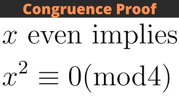 Prove that if x is even than x^2 is congruent to 0 modulo 4