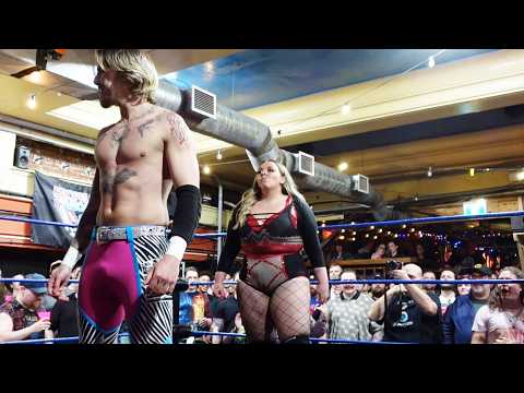 Ingtergender Wrestling - Maddison Miles vs Hollywood Cole vs Dayton Cameron - Bar Wrestling