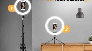 aro de luz de 10 pulgadas  🥰 tripod with 10 inches right light