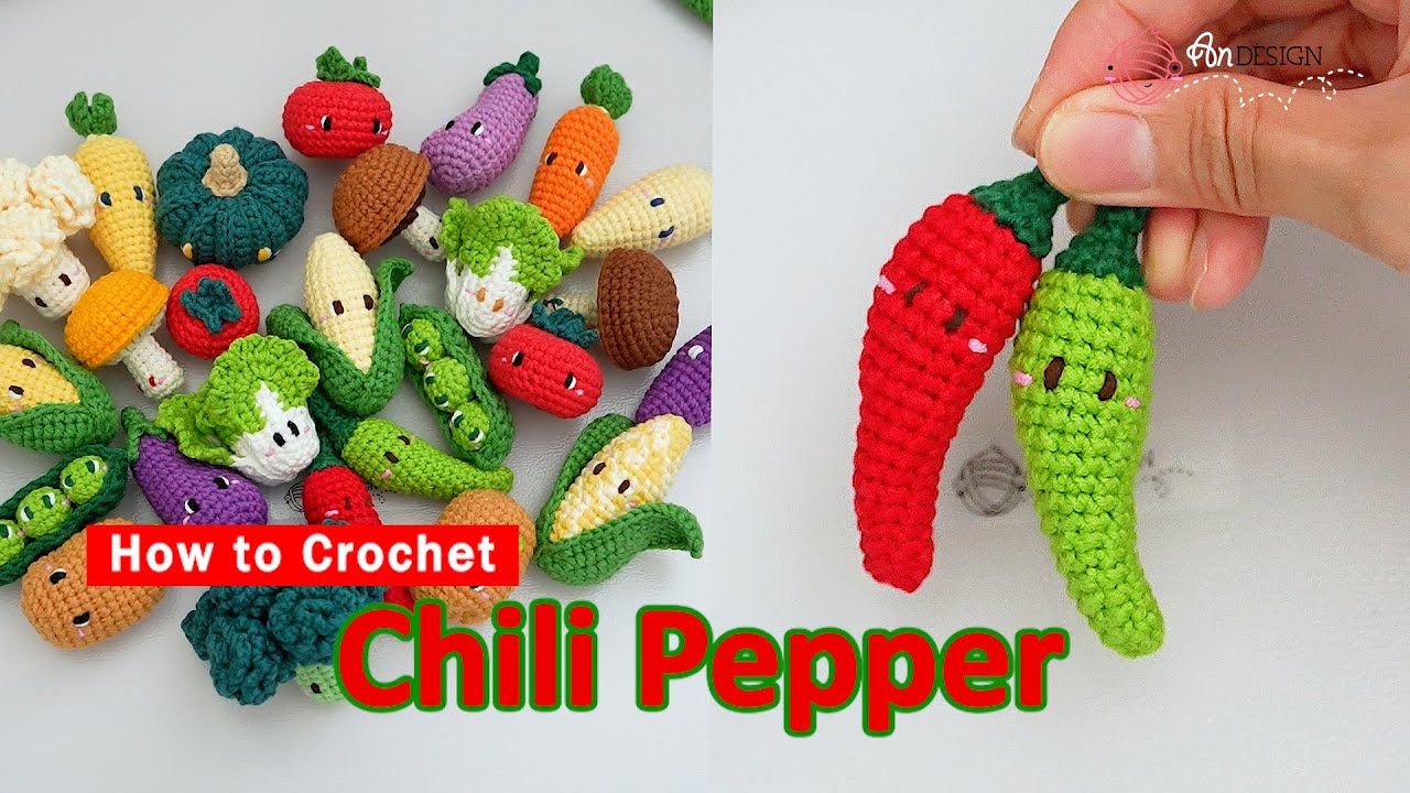 Добавьте остроты в вязание крючком! 🌶️ Сделайте этот милый перец чили | Пошаговое руководство по ...
