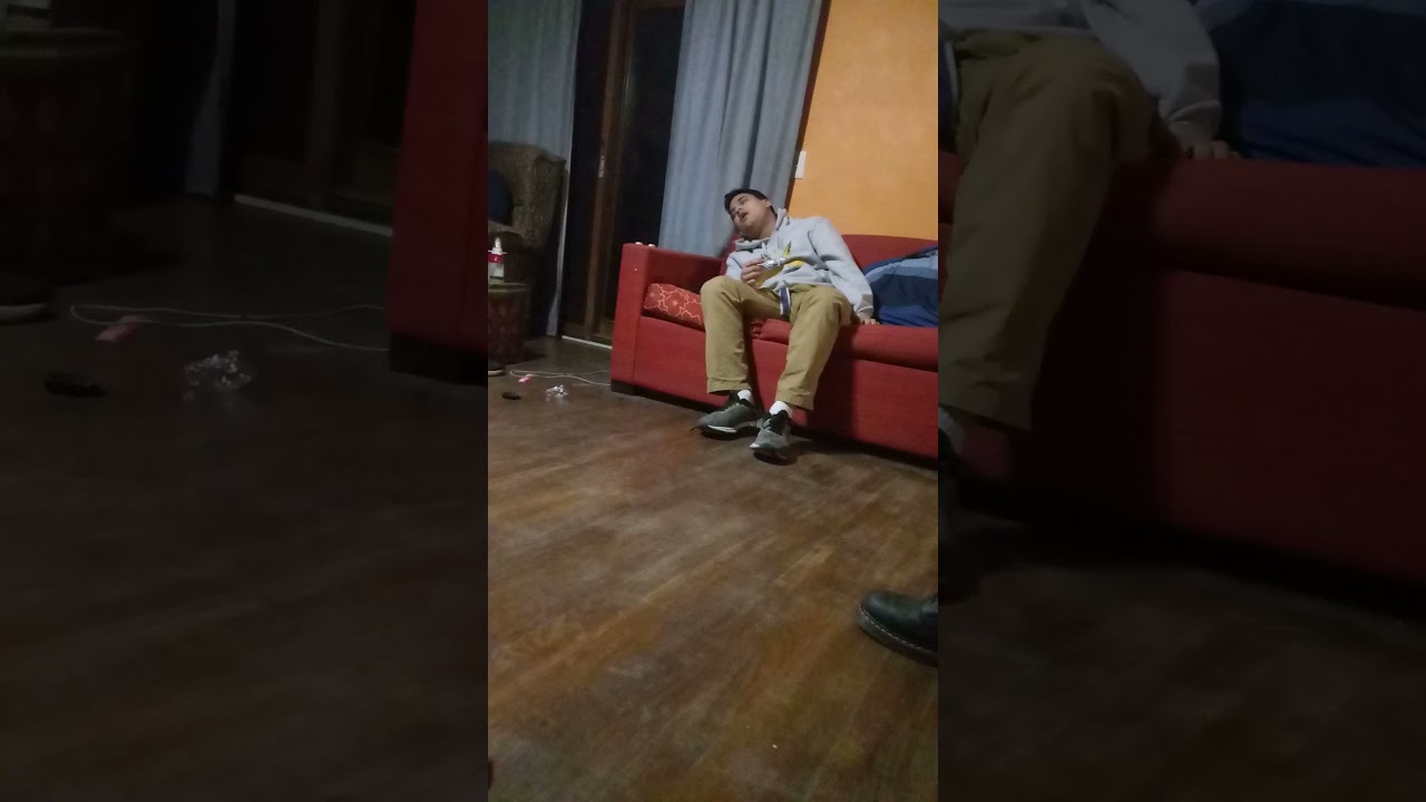 Kid gets too high and falls asleep tying shoe (full unedited version)