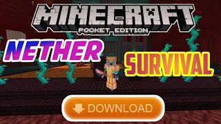 How to Download Nether Survival Map in Minecraft PE || By Blackdart Gaming || Nether world Survival screenshot 4