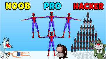 NOOB vs PRO vs HACKER In Tower Run | With Oggy And Jack | Gupta Indian Gamer