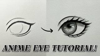 How to draw anime eyes for beginners easy step by step tutorial | Draw cute eyes for beginners