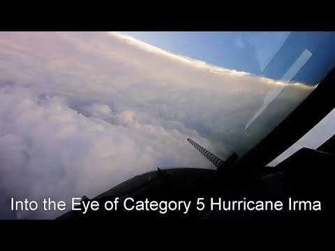 Flying into the eye of Hurricane Irma