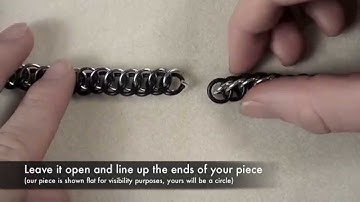 How to close Half Persian 3-in-1 in on itself (rubber chainmaille)